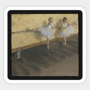 Dancers Practicing at the Barre Sticker